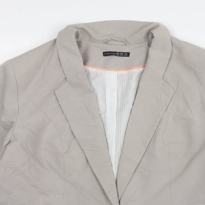 Atmosphere Womens Grey  Polyester Jacket Suit Jacket Size 20