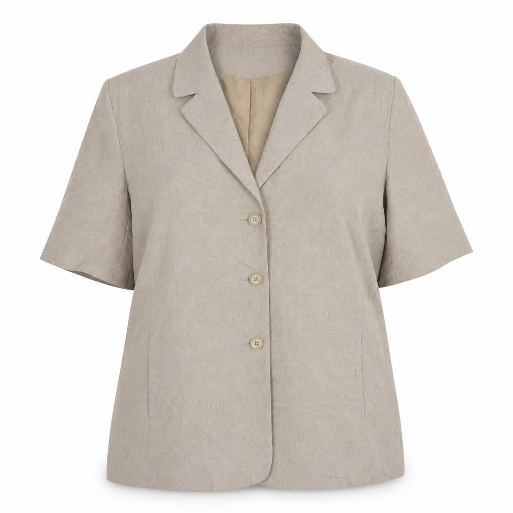 Bonmarché Womens Beige Polyester Jacket Suit Jacket Size 18
