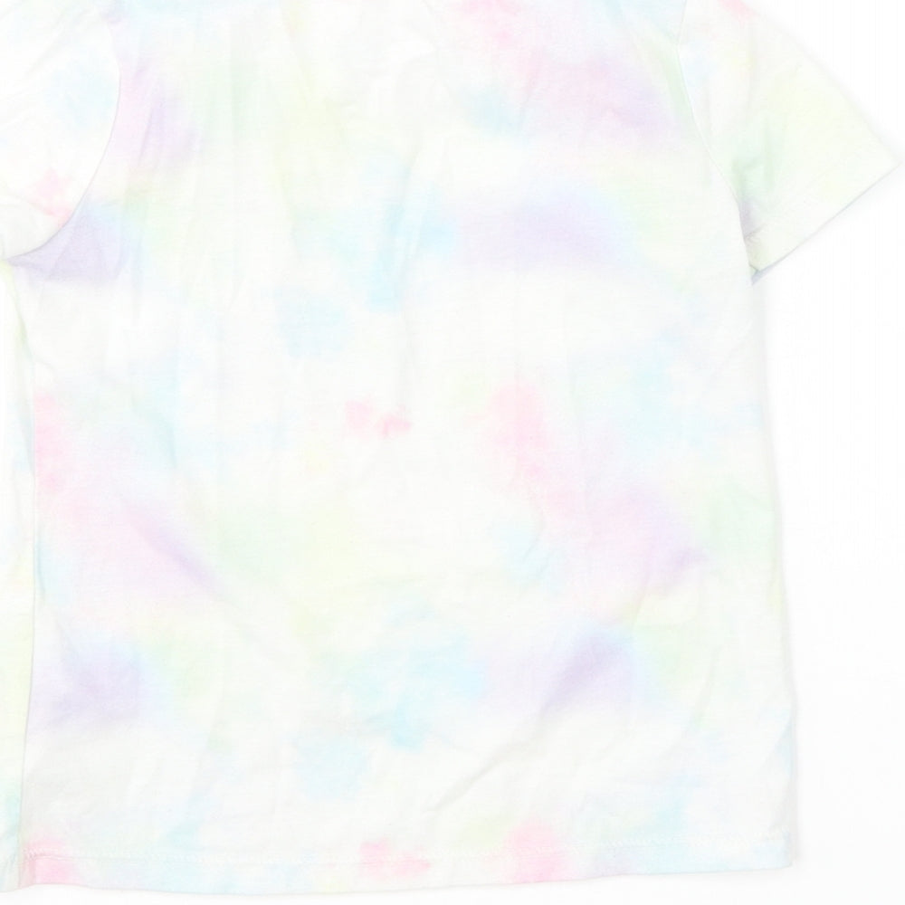 F&F Girls Multicoloured  Polyester Basic T-Shirt Size 5-6 Years Round Neck