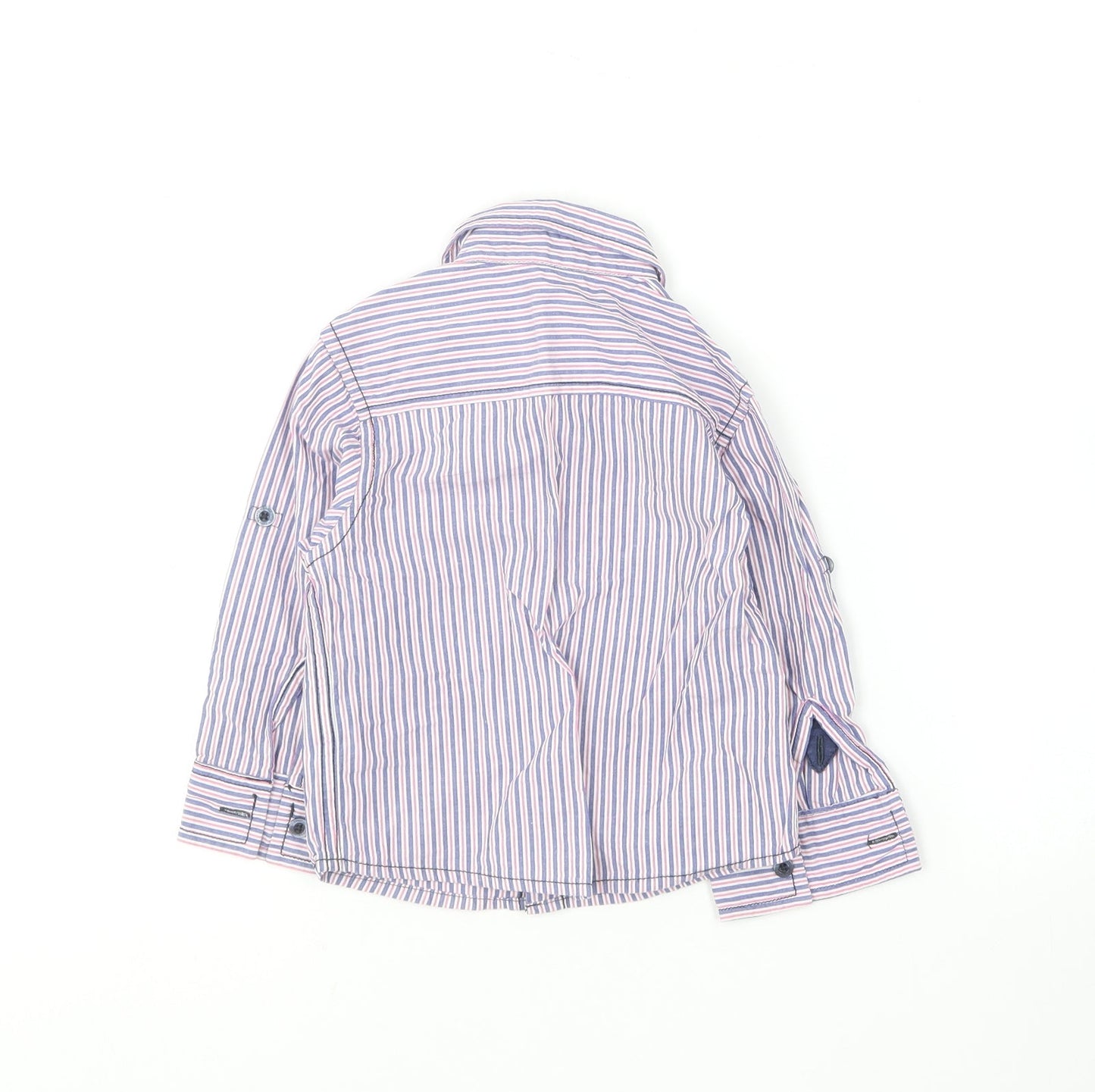 Earlydays Baby Multicoloured Striped Cotton Basic Button-Up Size 12-18 Months Collared