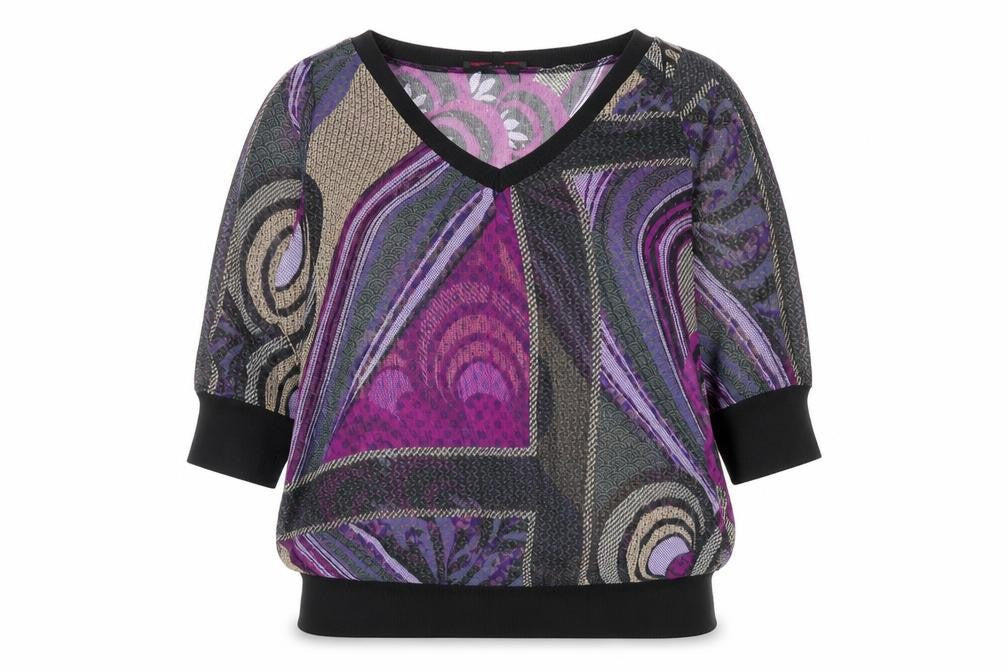 Charlise Womens Multicoloured  Polyester Basic Blouse Size 14 V-Neck