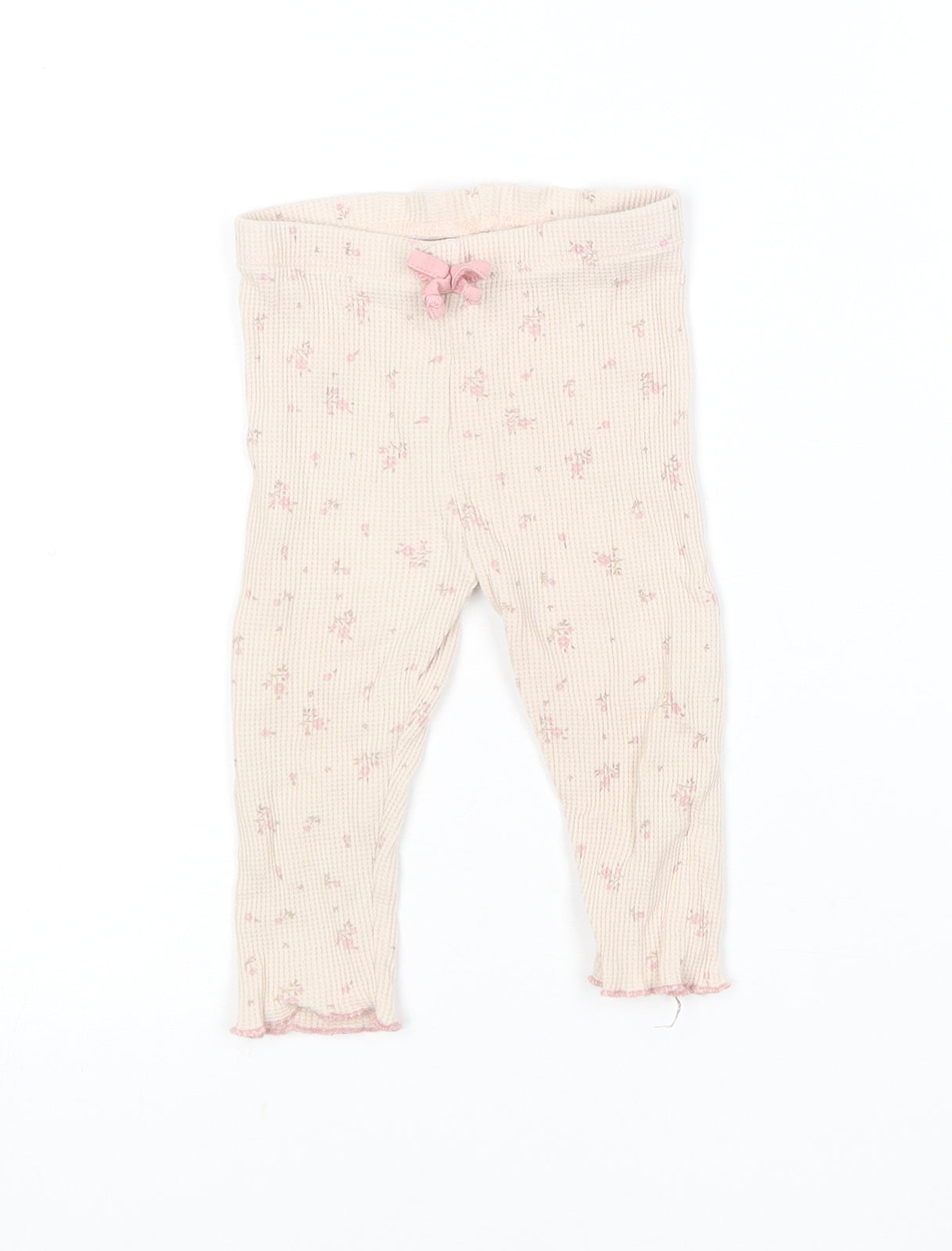 Matalan Girls Pink Floral Cotton Jogger Leggings Size 6-9 Months