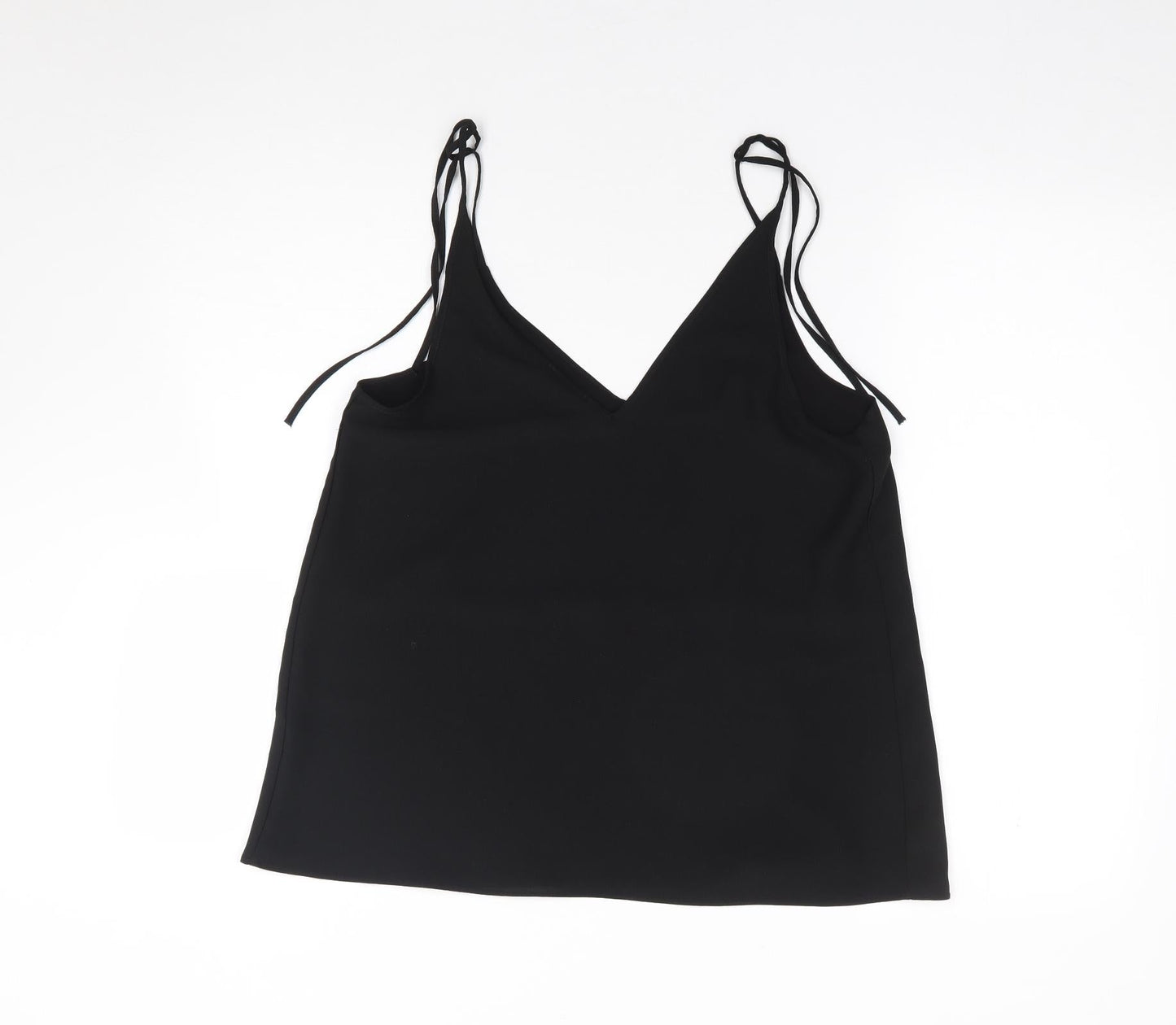 River Island  Womens Black  Polyester Camisole Tank Size 10 V-Neck