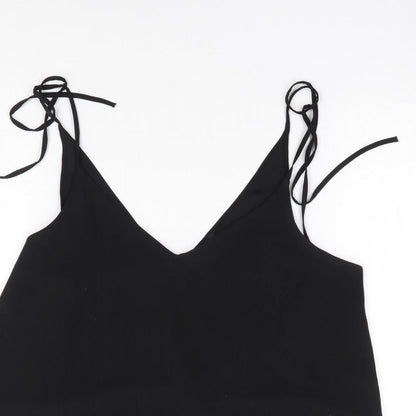 River Island  Womens Black  Polyester Camisole Tank Size 10 V-Neck