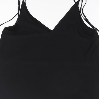 River Island  Womens Black  Polyester Camisole Tank Size 10 V-Neck