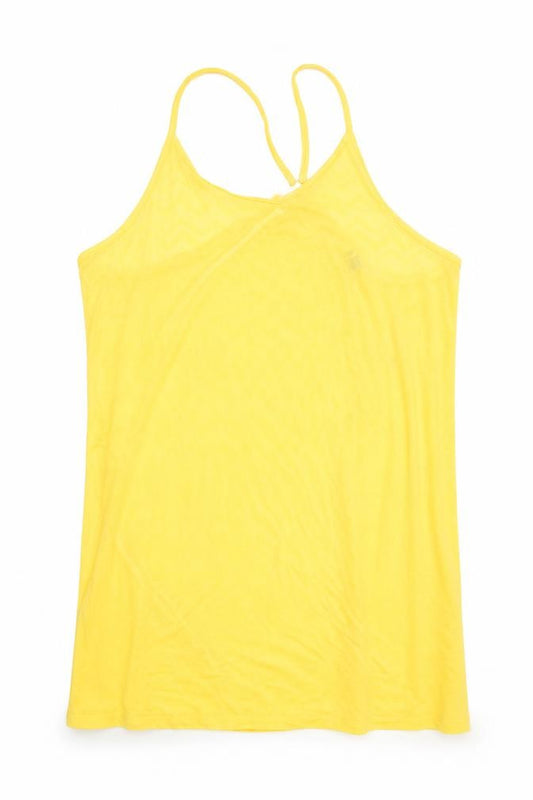 Papaya Womens Yellow  Polyester Tunic Tank Size L Round Neck