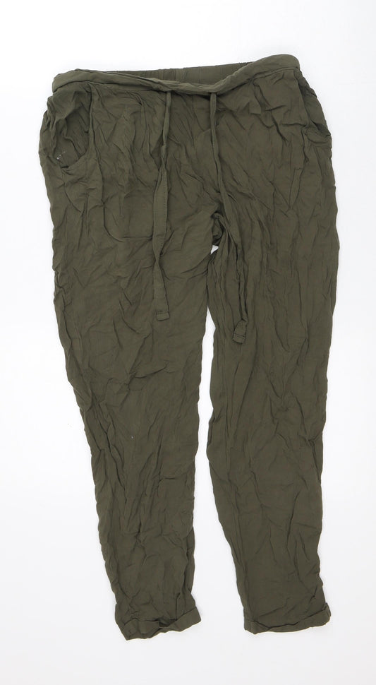 Atmosphere Womens Green  Viscose Capri Trousers Size 10 L23 in Regular