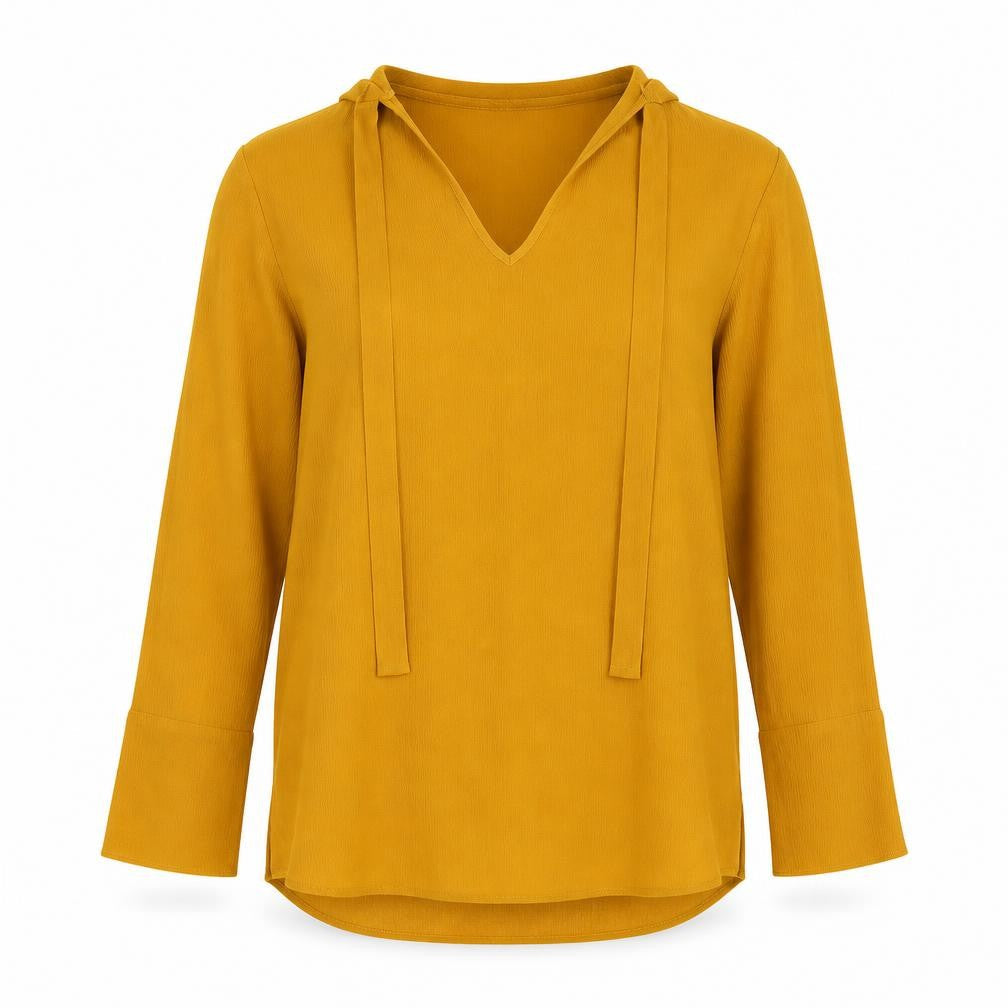 Primark Womens Orange  Polyester Tunic Blouse Size 8 V-Neck