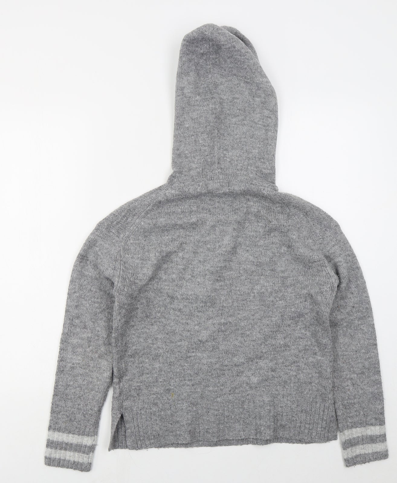 Primark Womens Grey  Acrylic Pullover Hoodie Size 4  Pullover