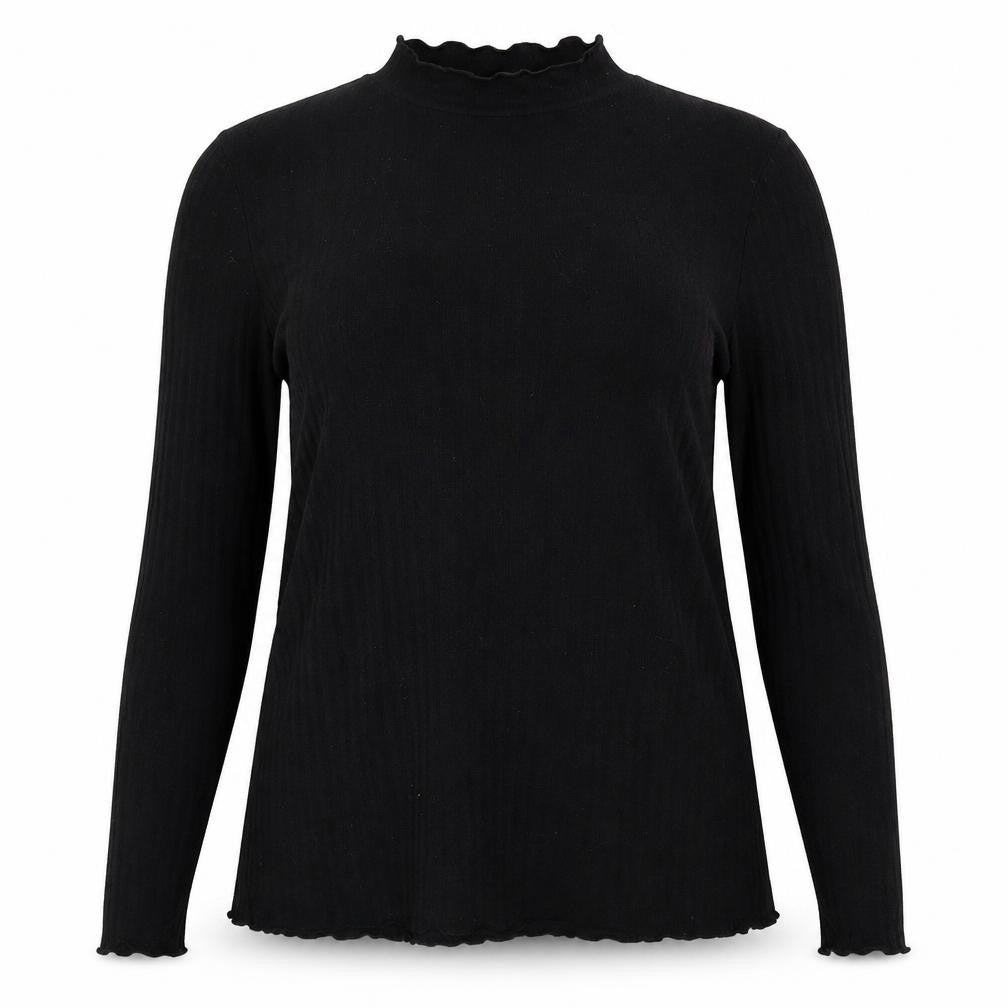 Papaya Womens Black Crew Neck  Polyester Pullover Jumper Size 14