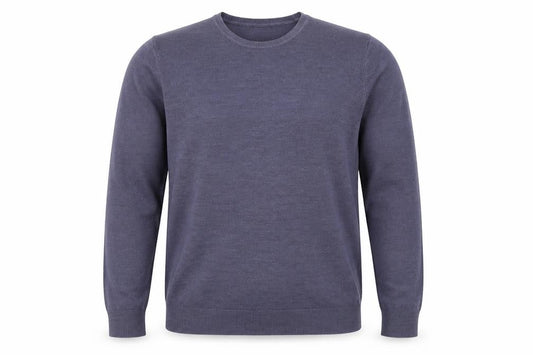 George Mens Blue Crew Neck  Acrylic Pullover Jumper Size L