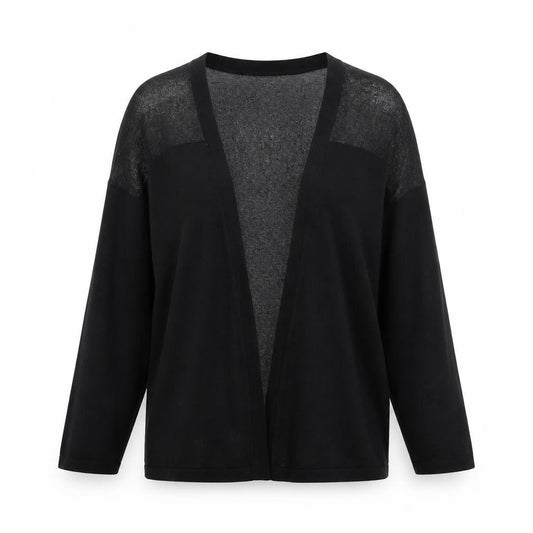 F&F Womens Black V-Neck  Viscose Cardigan Jumper Size 8