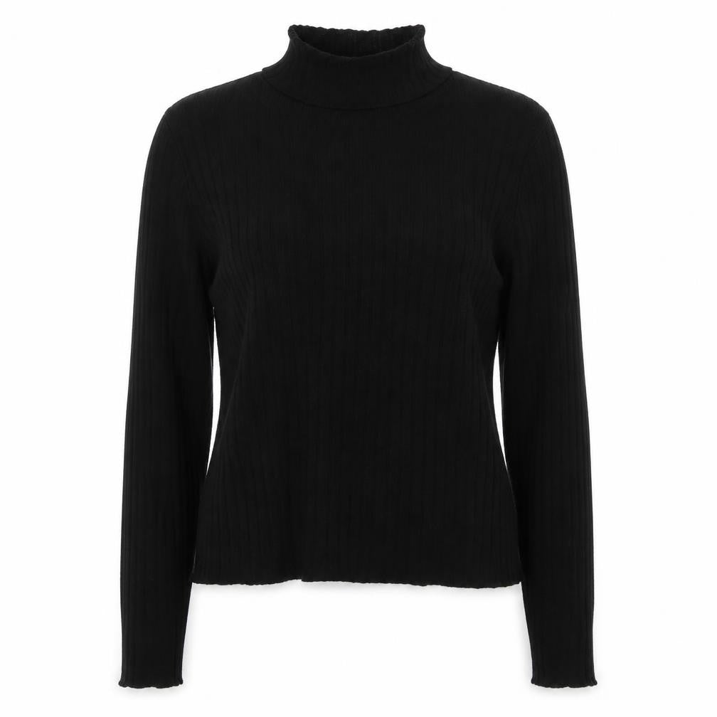 Primark Womens Black Mock Neck  Polyester Pullover Jumper Size 12