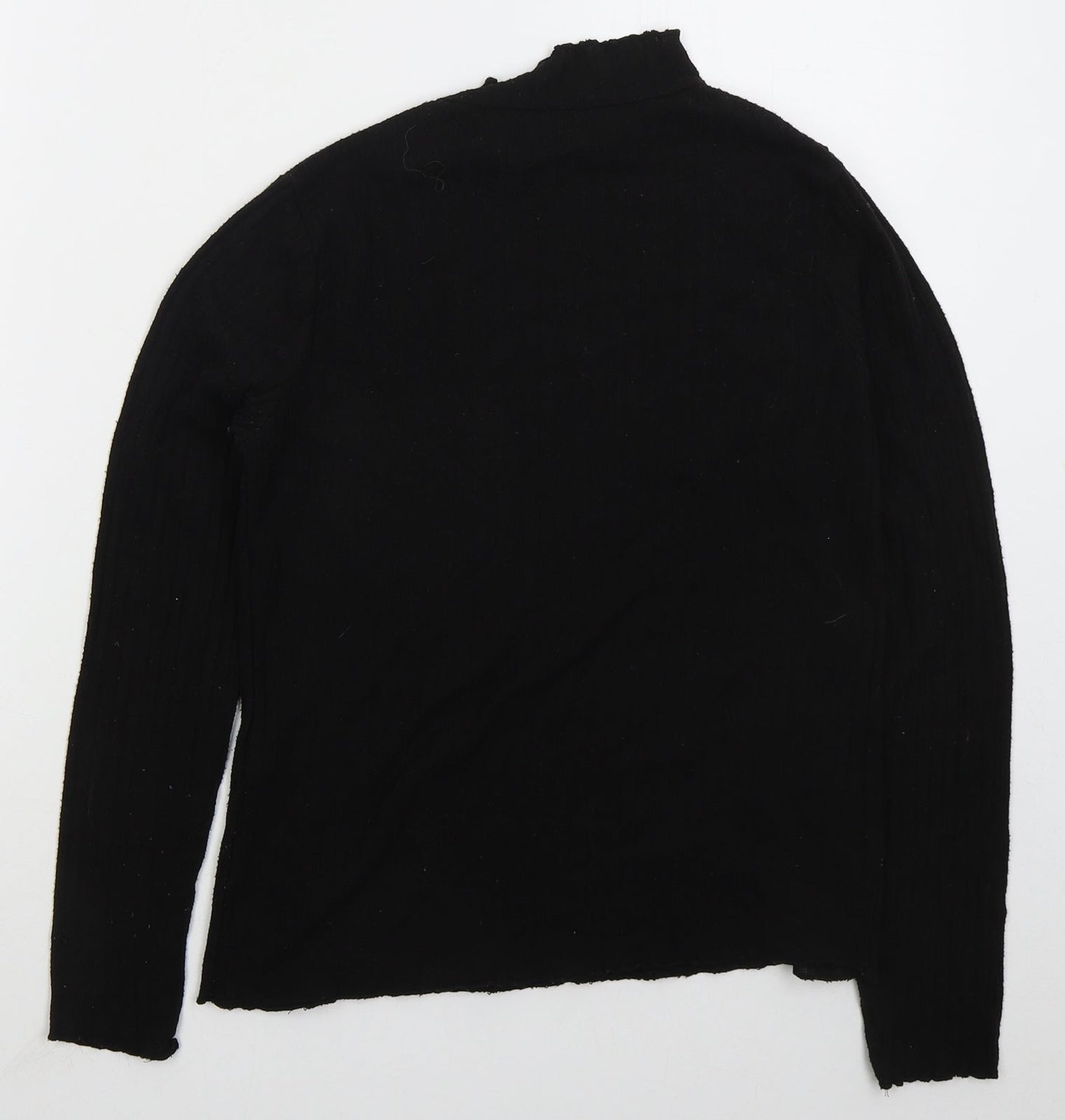 Primark Womens Black Mock Neck  Polyester Pullover Jumper Size 12