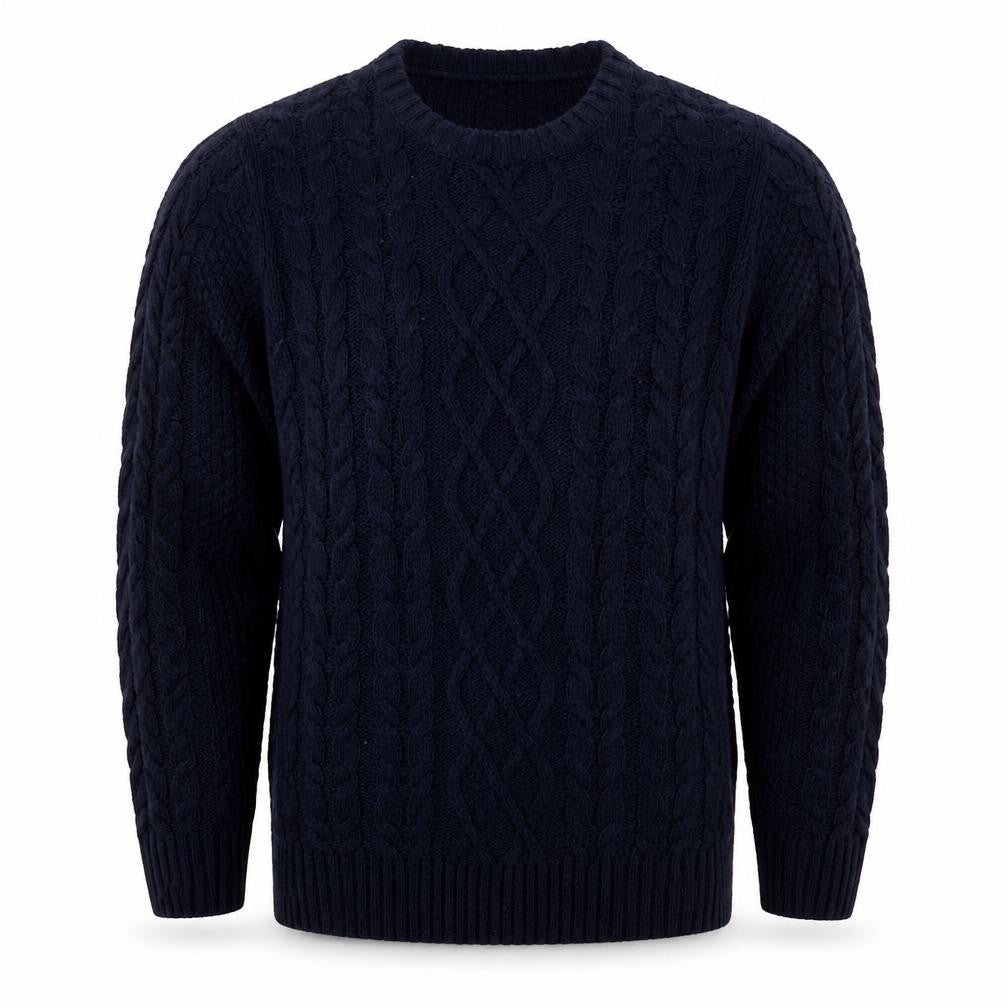 Matalan Mens Blue Crew Neck  Acrylic Pullover Jumper Size M