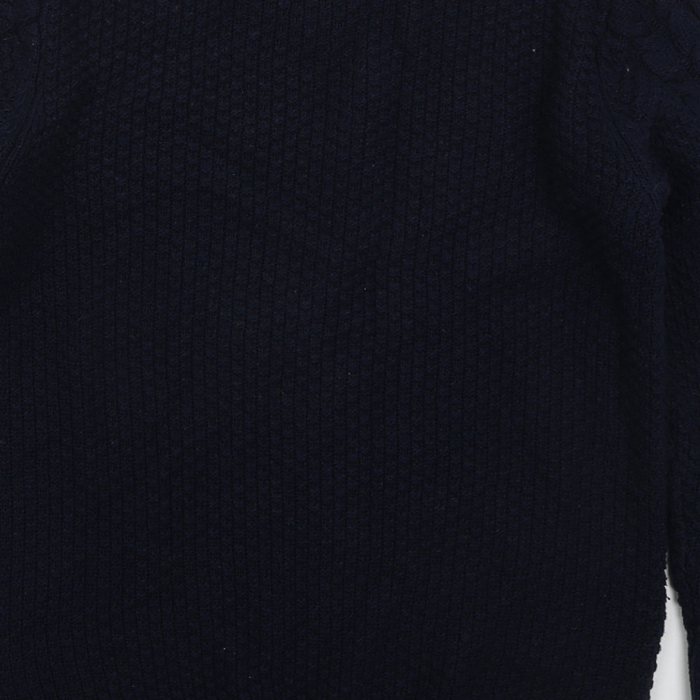 Matalan Mens Blue Crew Neck  Acrylic Pullover Jumper Size M