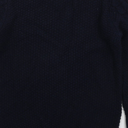 Matalan Mens Blue Crew Neck  Acrylic Pullover Jumper Size M