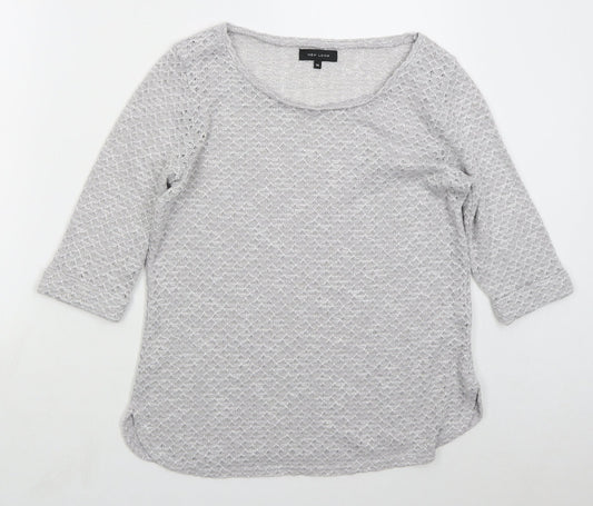 New Look Womens Grey Round Neck  Polyester Pullover Jumper Size 14