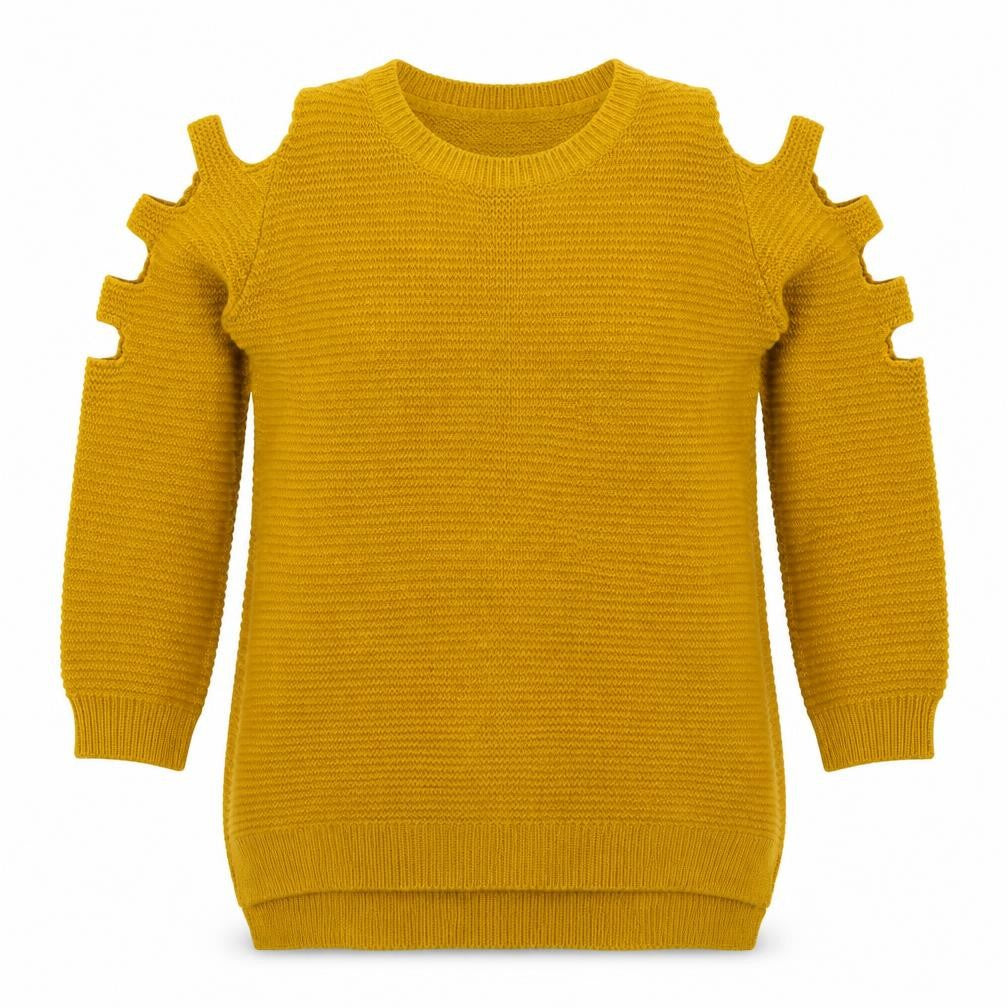 Primark Womens Yellow Crew Neck  Acrylic Pullover Jumper Size 6