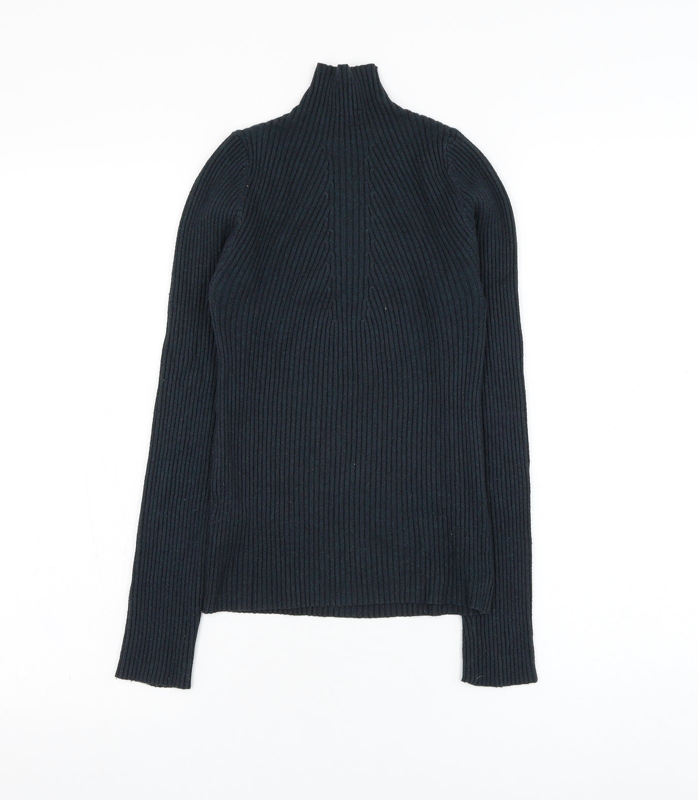 New Look Womens Green Mock Neck  Viscose Pullover Jumper Size 8