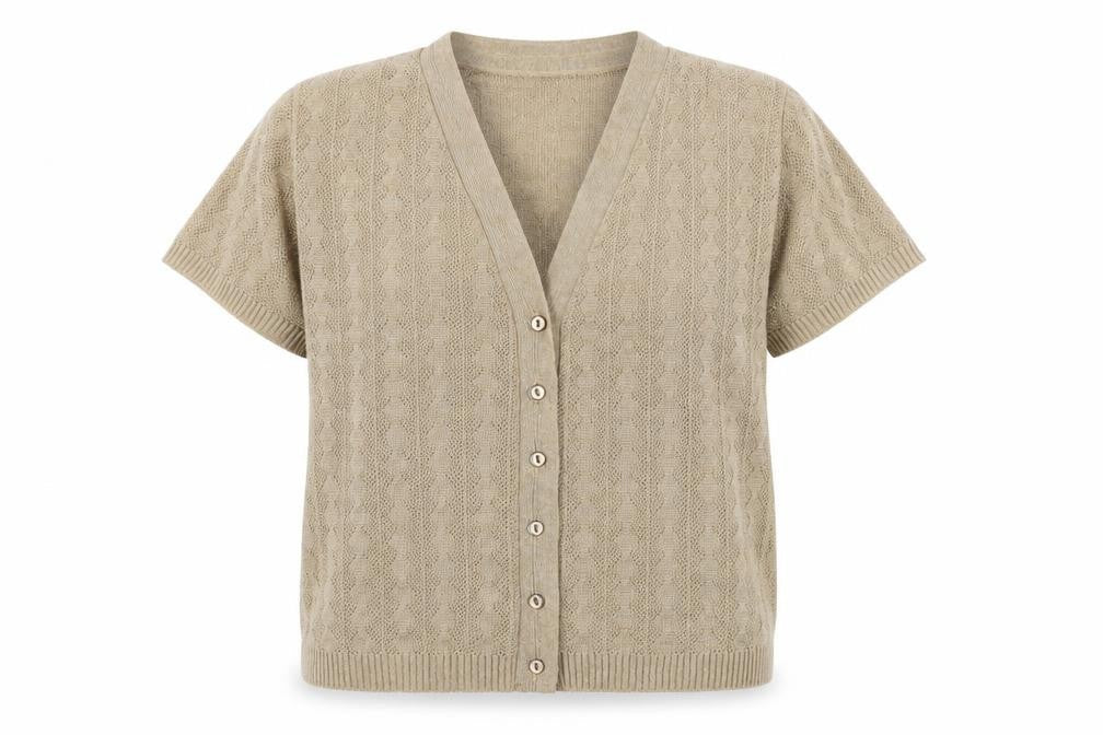 Maidment Womens Brown V-Neck  Polyester Cardigan Jumper Size M