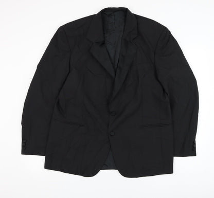 Nicholas Rowe Mens Black  Wool Jacket Suit Jacket Size 42