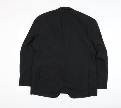 Nicholas Rowe Mens Black  Wool Jacket Suit Jacket Size 42