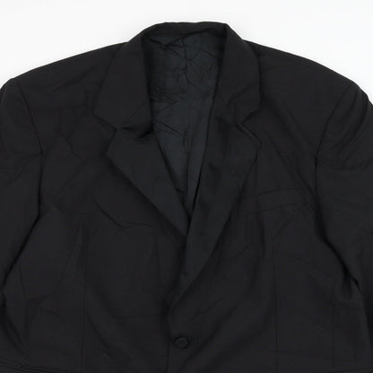 Nicholas Rowe Mens Black  Wool Jacket Suit Jacket Size 42