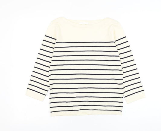 H&M Womens  Round Neck Striped Viscose Pullover Jumper Size XS