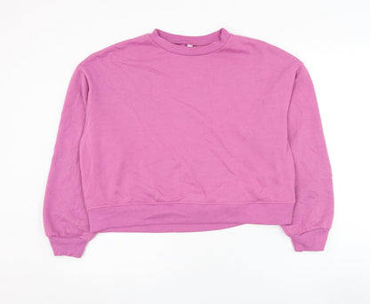 H&M Womens Purple  Cotton Cape Sweatshirt Size M  Pullover