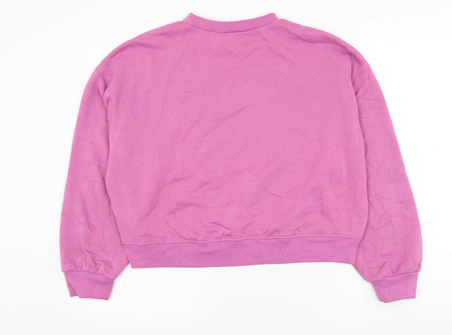 H&M Womens Purple  Cotton Cape Sweatshirt Size M  Pullover