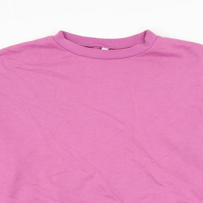 H&M Womens Purple  Cotton Cape Sweatshirt Size M  Pullover