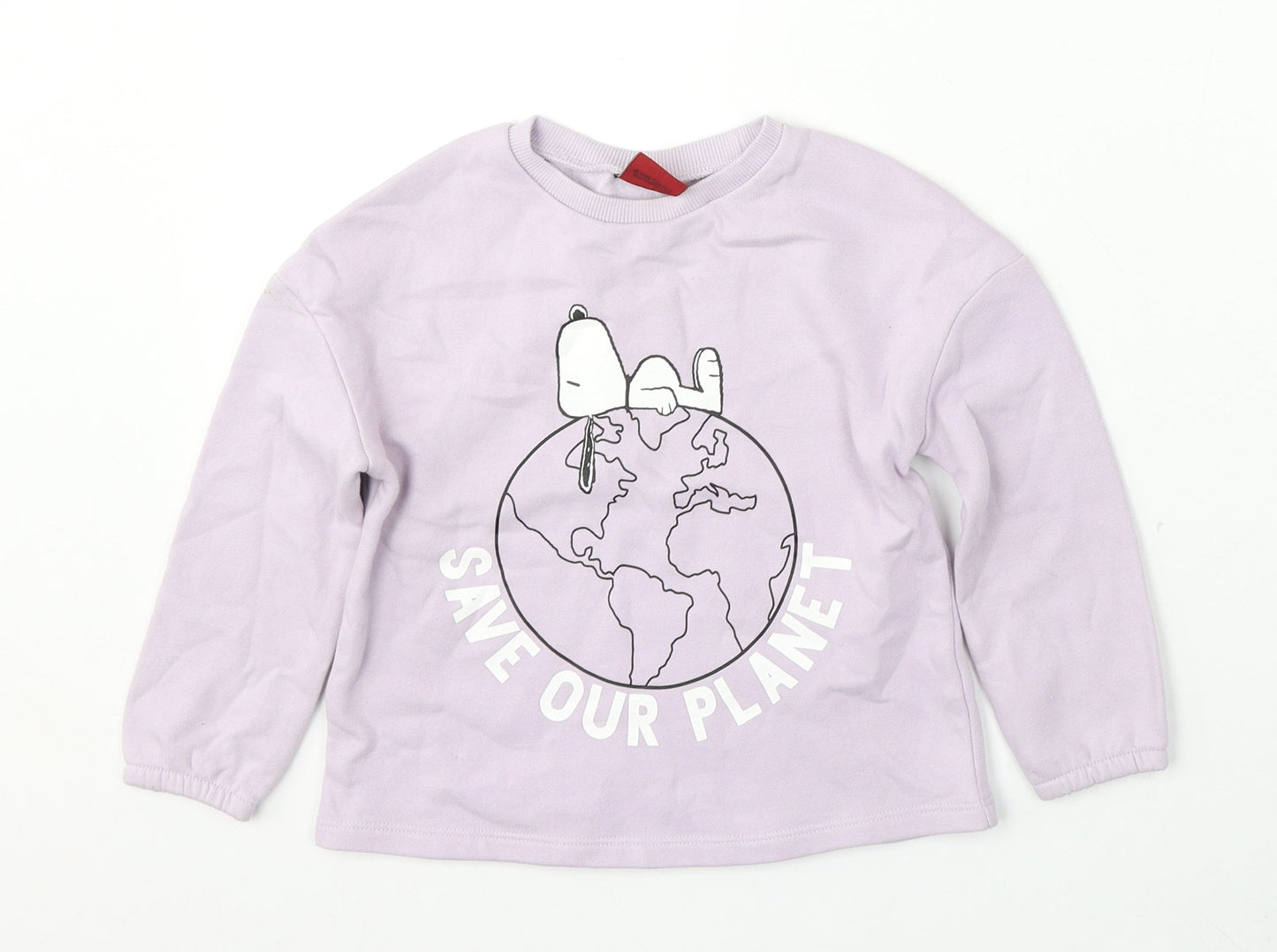 TU Boys Purple  Cotton Pullover Sweatshirt Size 3 Years