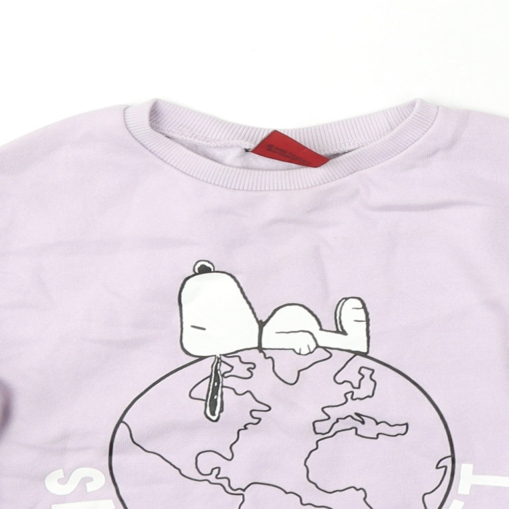 TU Boys Purple  Cotton Pullover Sweatshirt Size 3 Years