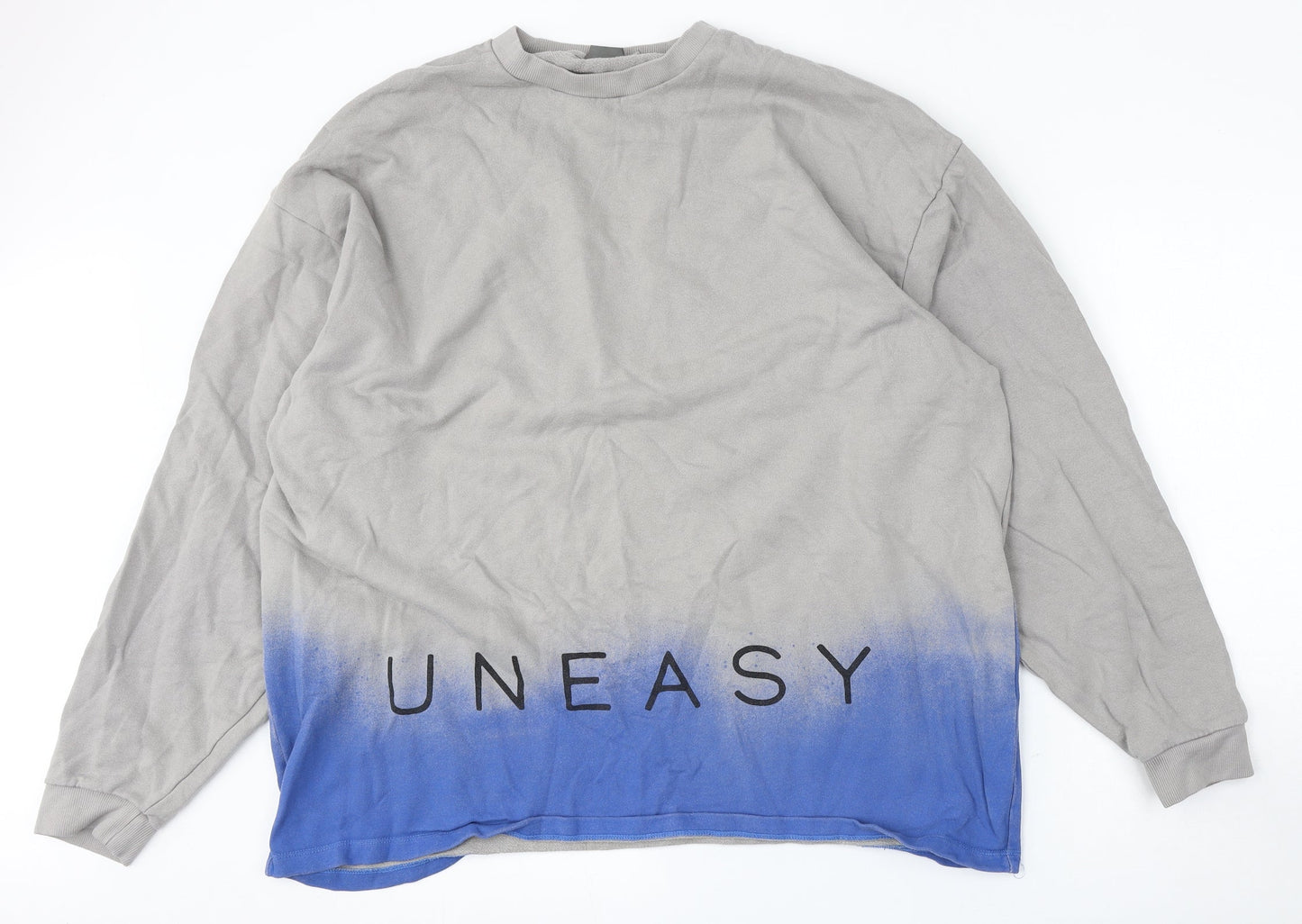 ASOS Mens Multicoloured Geometric Cotton Pullover Sweatshirt Size L