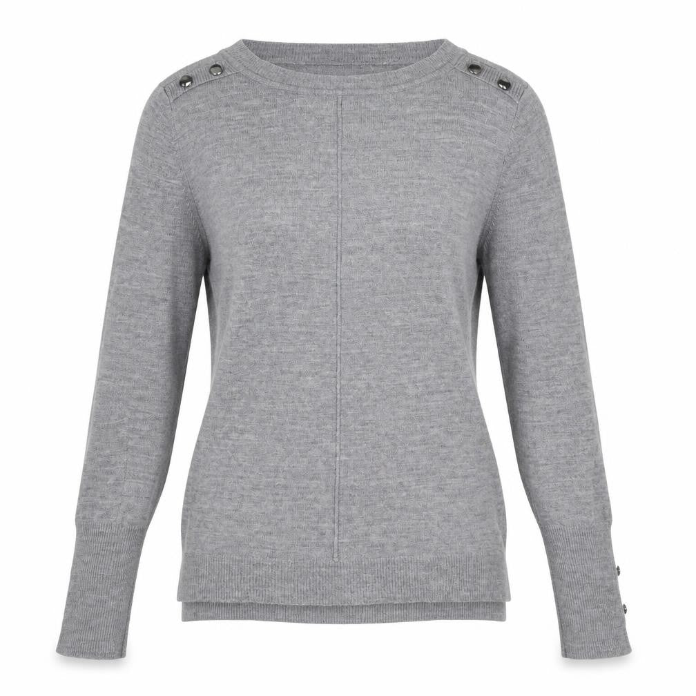 Primark Womens Grey Round Neck  Acrylic Pullover Jumper Size XS