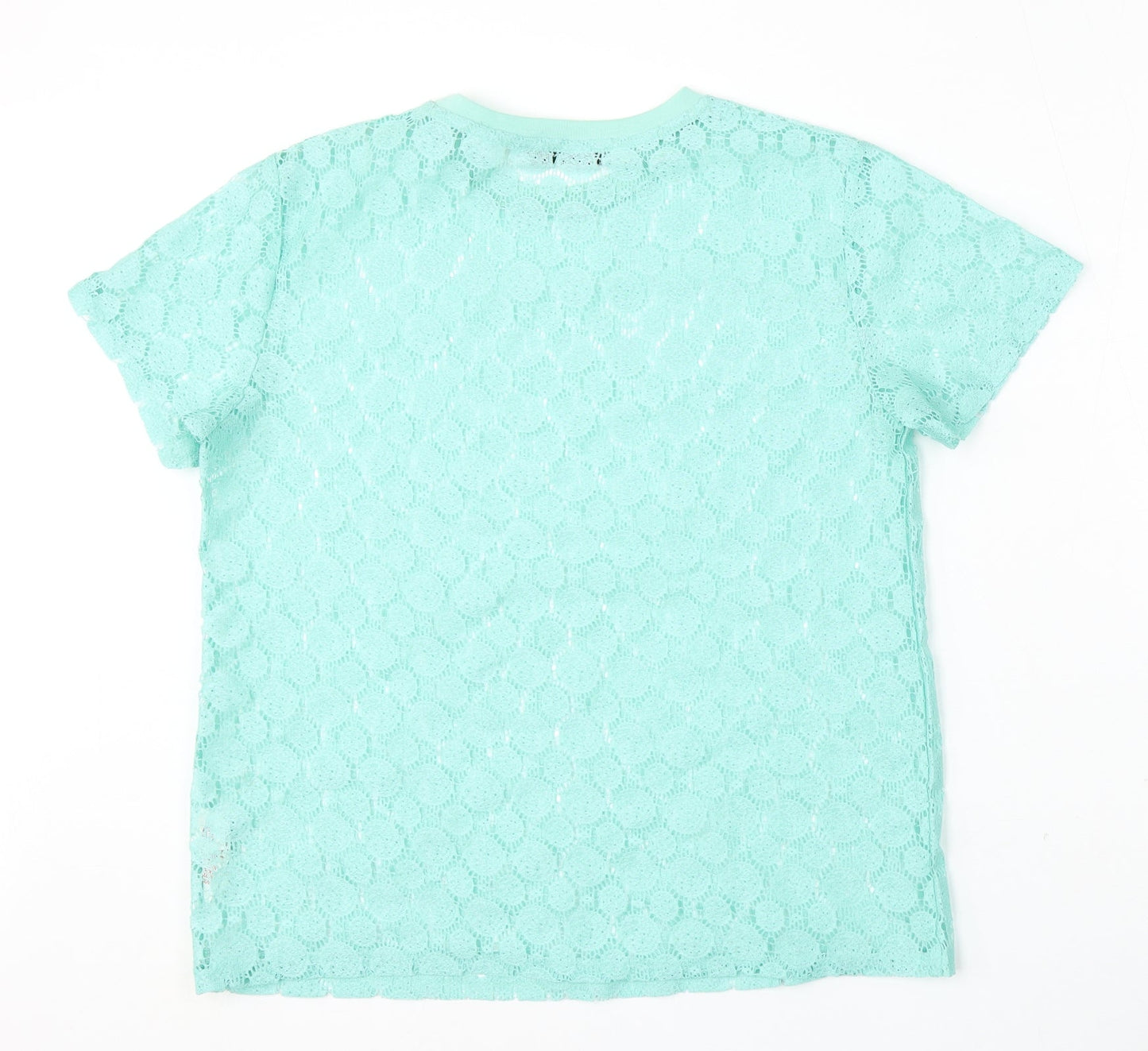 Atmosphere Womens Blue  Polyester Basic T-Shirt Size 10 Round Neck