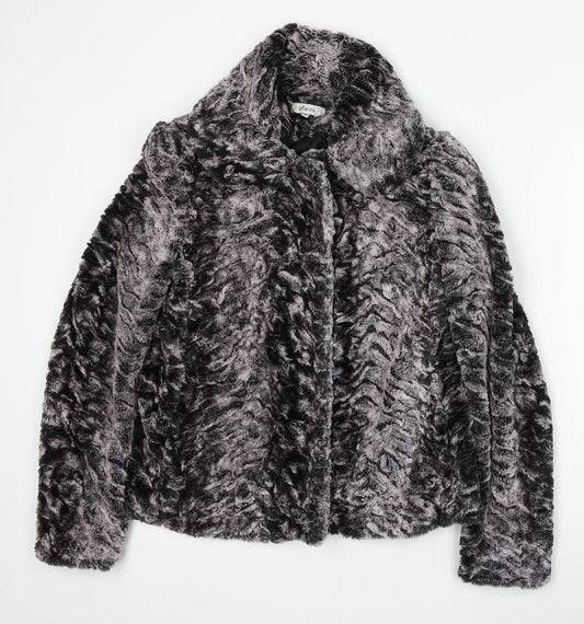 Arianna Womens Silver   Jacket  Size 8  Hook & Eye