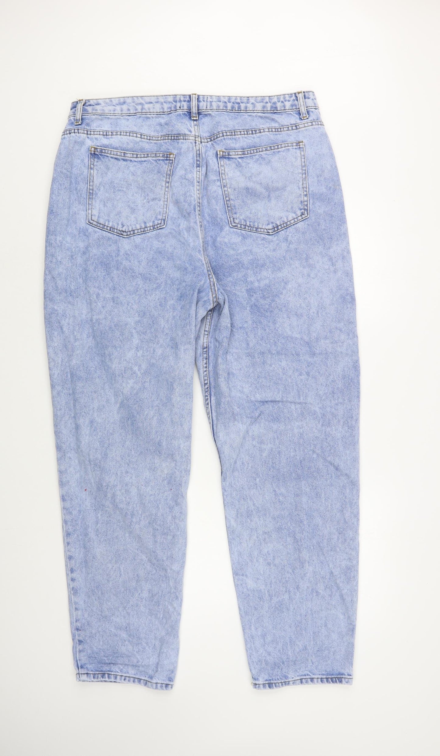 ASOS Womens Blue  Cotton Mom Jeans Size 36 in L32 in Regular Button