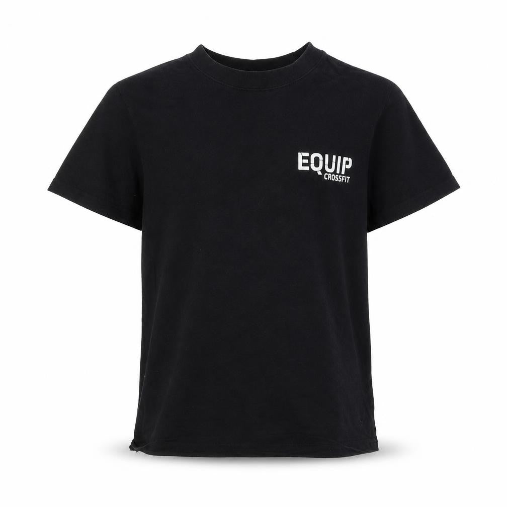 Equip Boys Black  Cotton Basic T-Shirt Size 9-10 Years Crew Neck Pullover