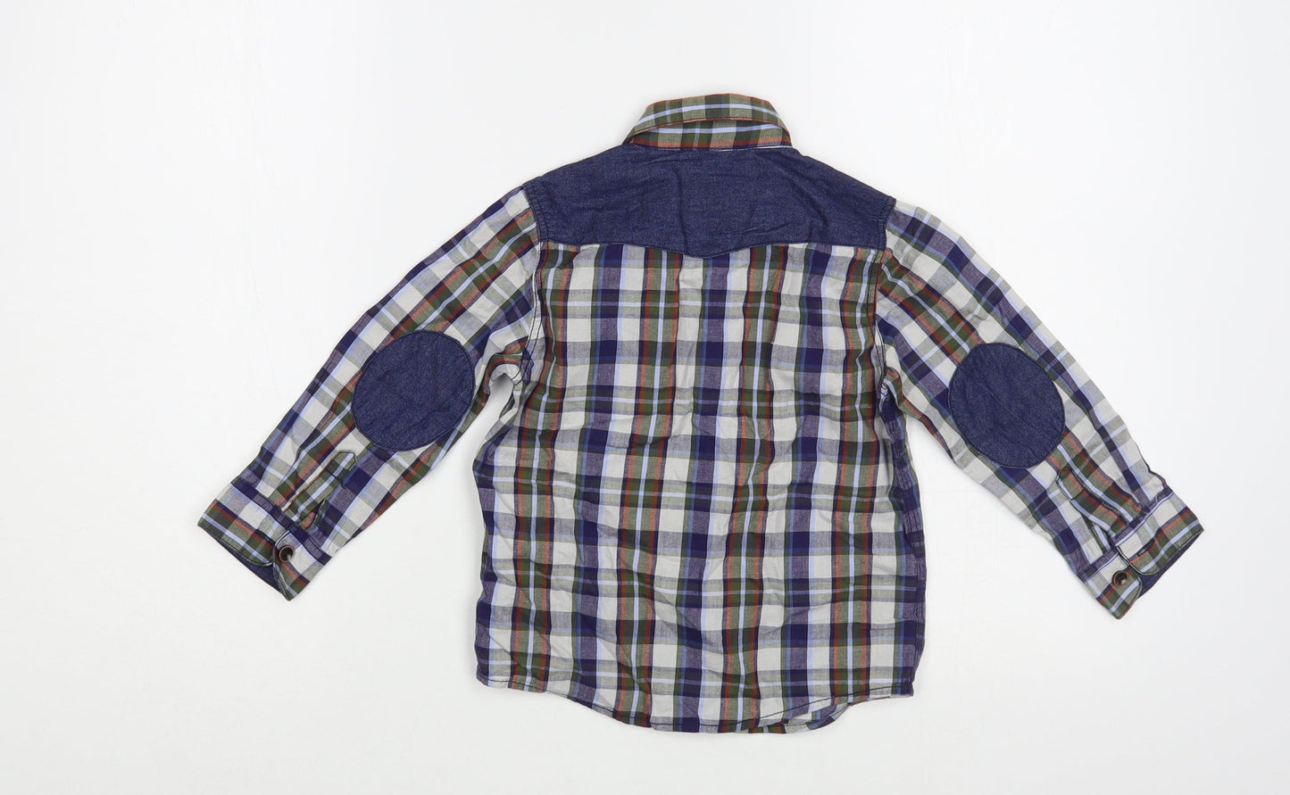 Losan Boys Multicoloured Plaid Cotton Basic Button-Up Size 3 Years Collared Button