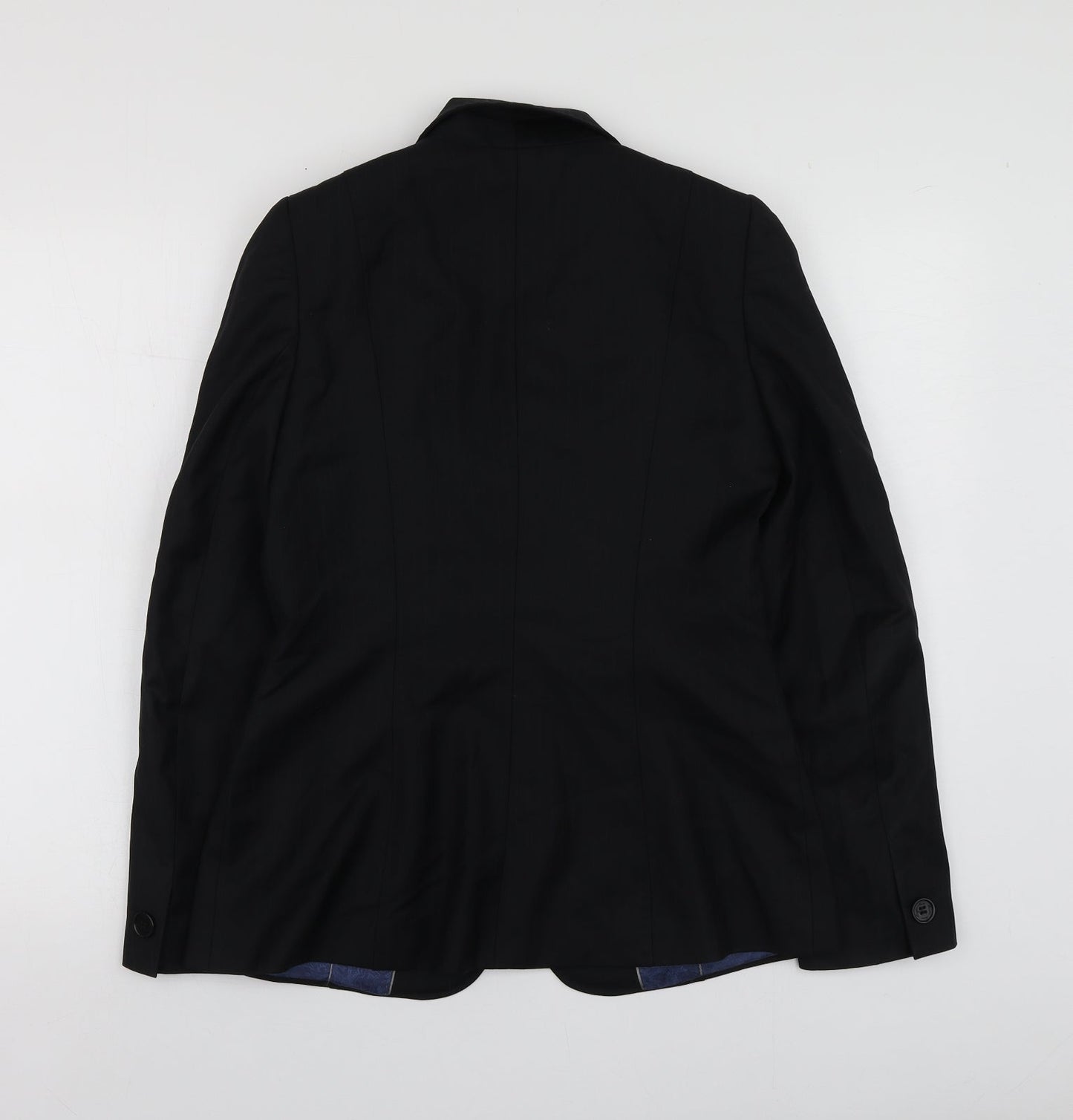 Quentin Reed Womens Black Striped Wool Jacket Suit Jacket Size 10