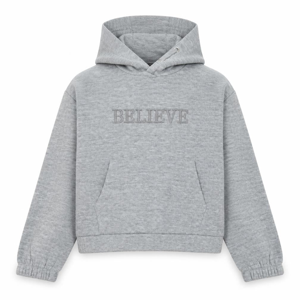 Primark Girls Grey Geometric Polyester Pullover Hoodie Size 9-10 Years