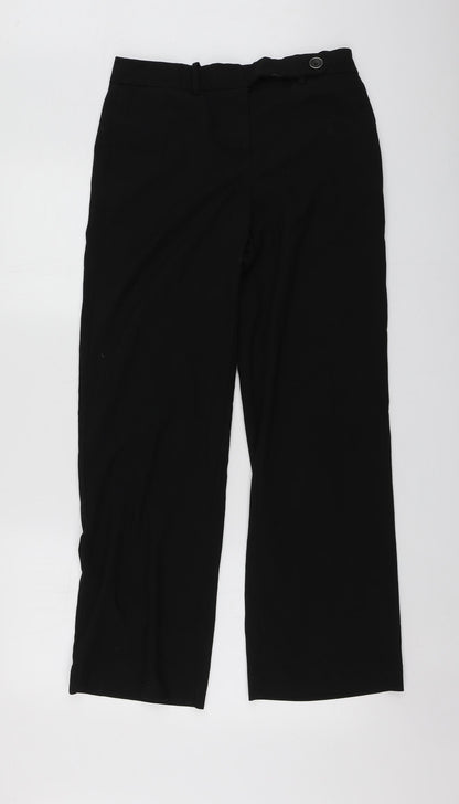 Next Womens Black  Polyester Trousers  Size 8 L29 in Regular