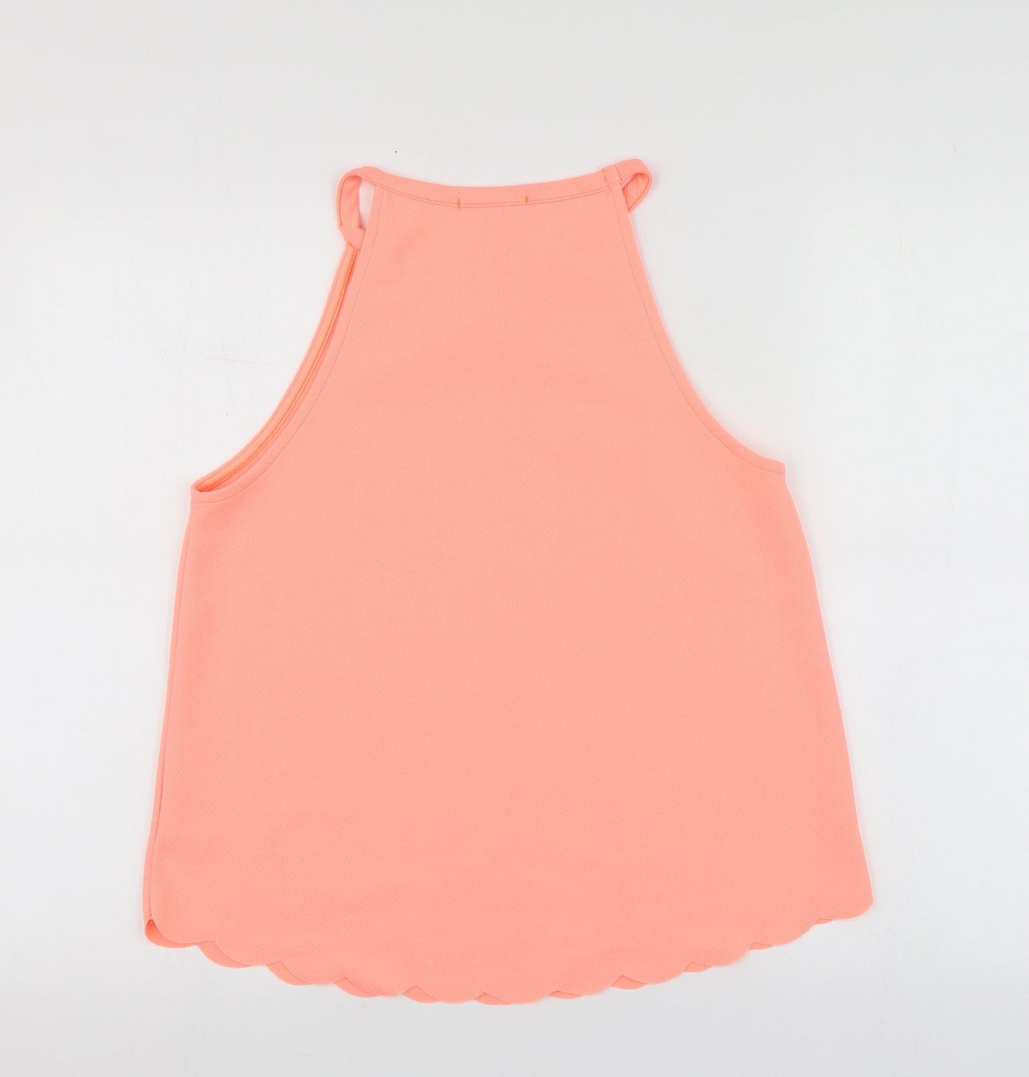 New Look Womens Orange  Polyester Basic T-Shirt Size 12 Halter