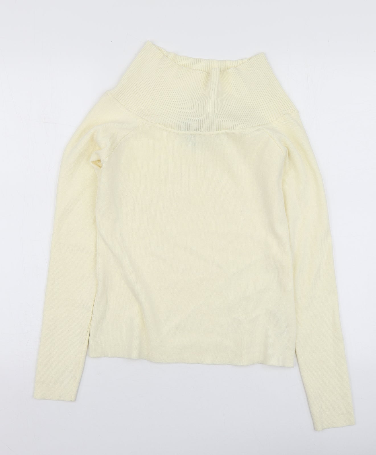 New Look Womens Yellow Square Neck  Viscose Pullover Jumper Size 16