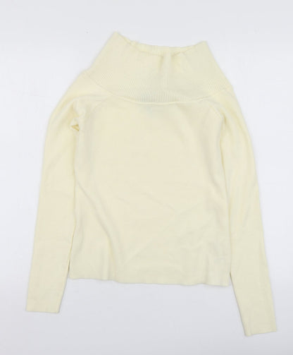 Preloved New Look Womens Yellow Square Neck  Viscose Pullover Jumper Size 16 - Front