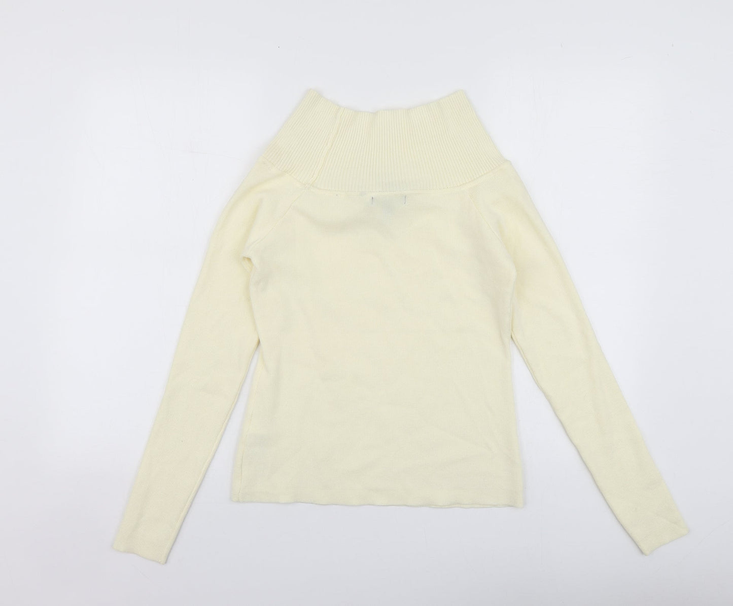 New Look Womens Yellow Square Neck  Viscose Pullover Jumper Size 16