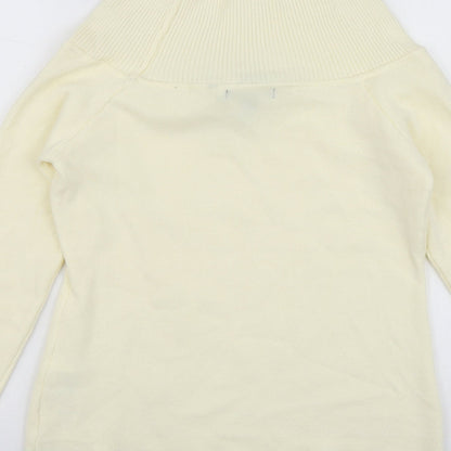 Preloved New Look Womens Yellow Square Neck  Viscose Pullover Jumper Size 16 - Label