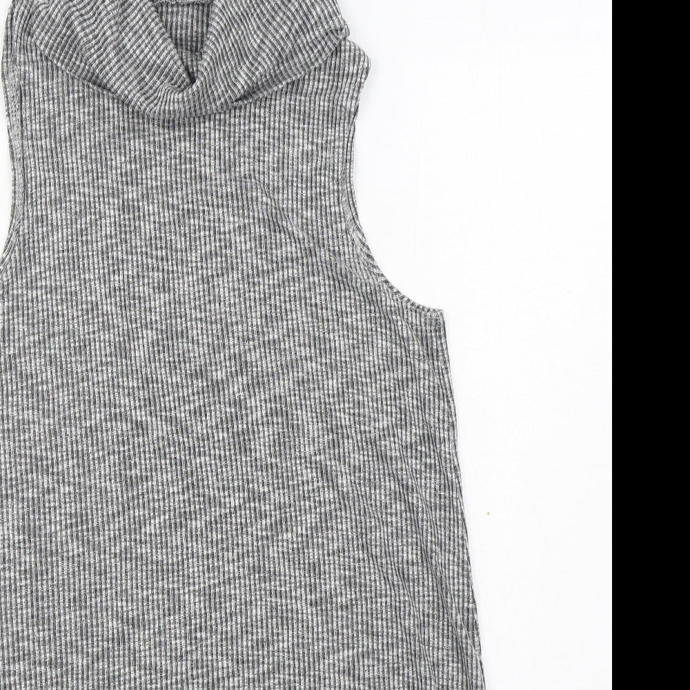 New Look Womens Grey  Viscose Pullover Sweatshirt Size 12  Pullover